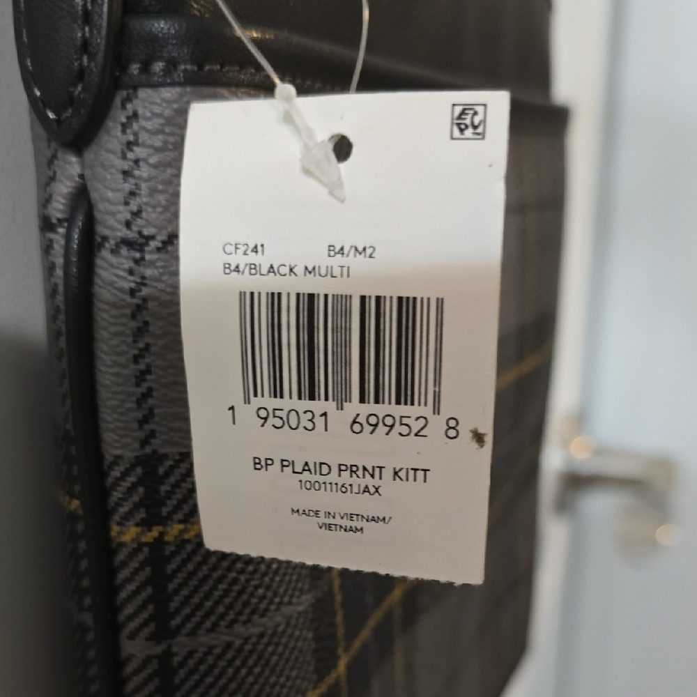 Coach Crossbody Bag - Black and Gray Plaid NWT - Picture 3 of 12